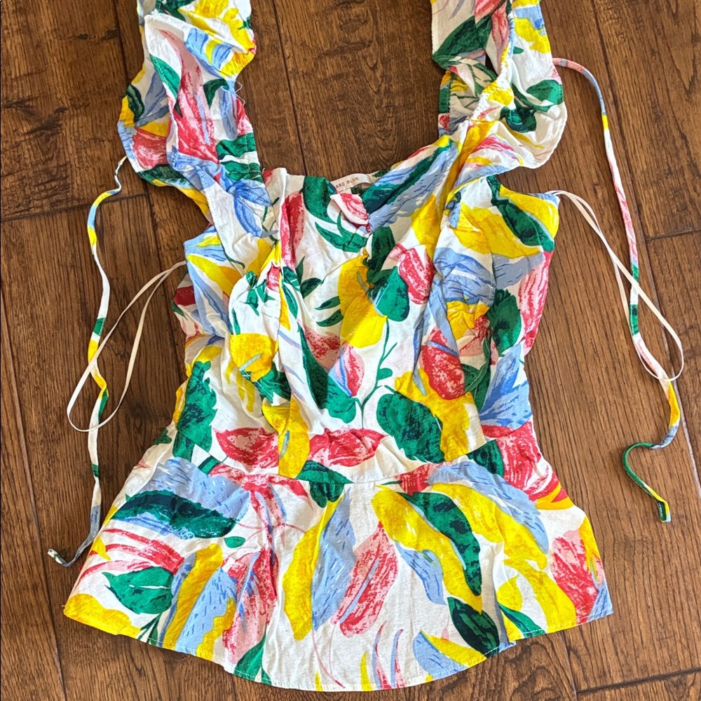 Skies Are Blue Multicolor Floral Blouse